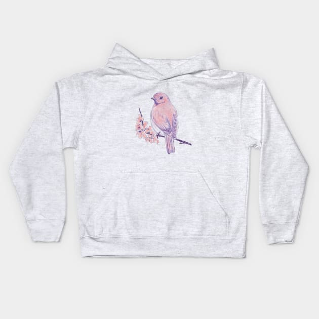 beautiful bird Kids Hoodie by anghewolf